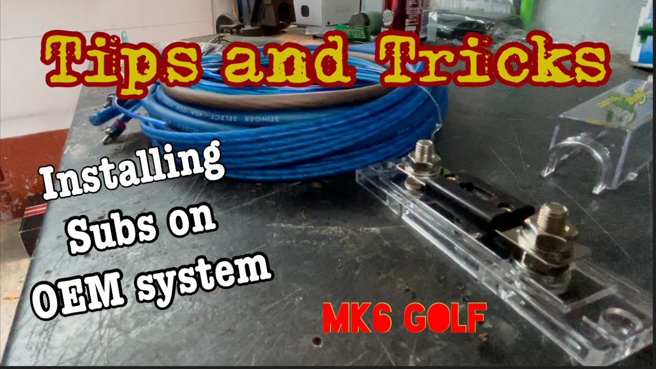 CCS Creative Car Sounds - Tips & Tricks installing Subwoofer Wiring to the OEM system feat Mk6 Golf