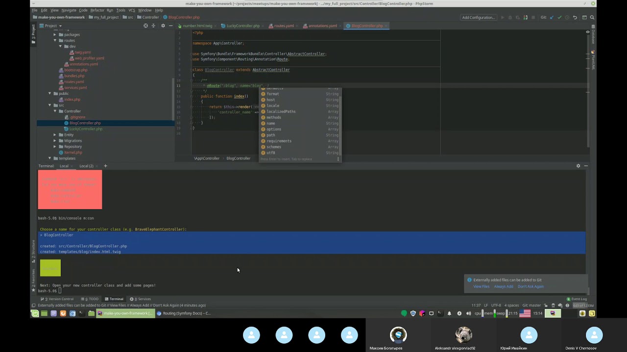 Symfony4 с нуля. Урок 4 - настраиваем роутинг, часть 1