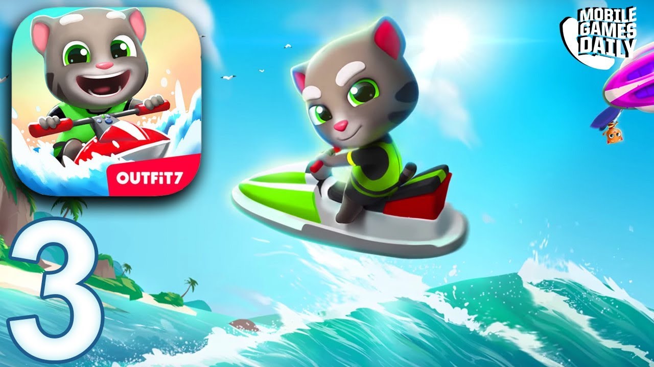 TALKING TOM JETSKI 2 - Talking Hank Boss Race - Gameplay Part 3 (iOS Android)