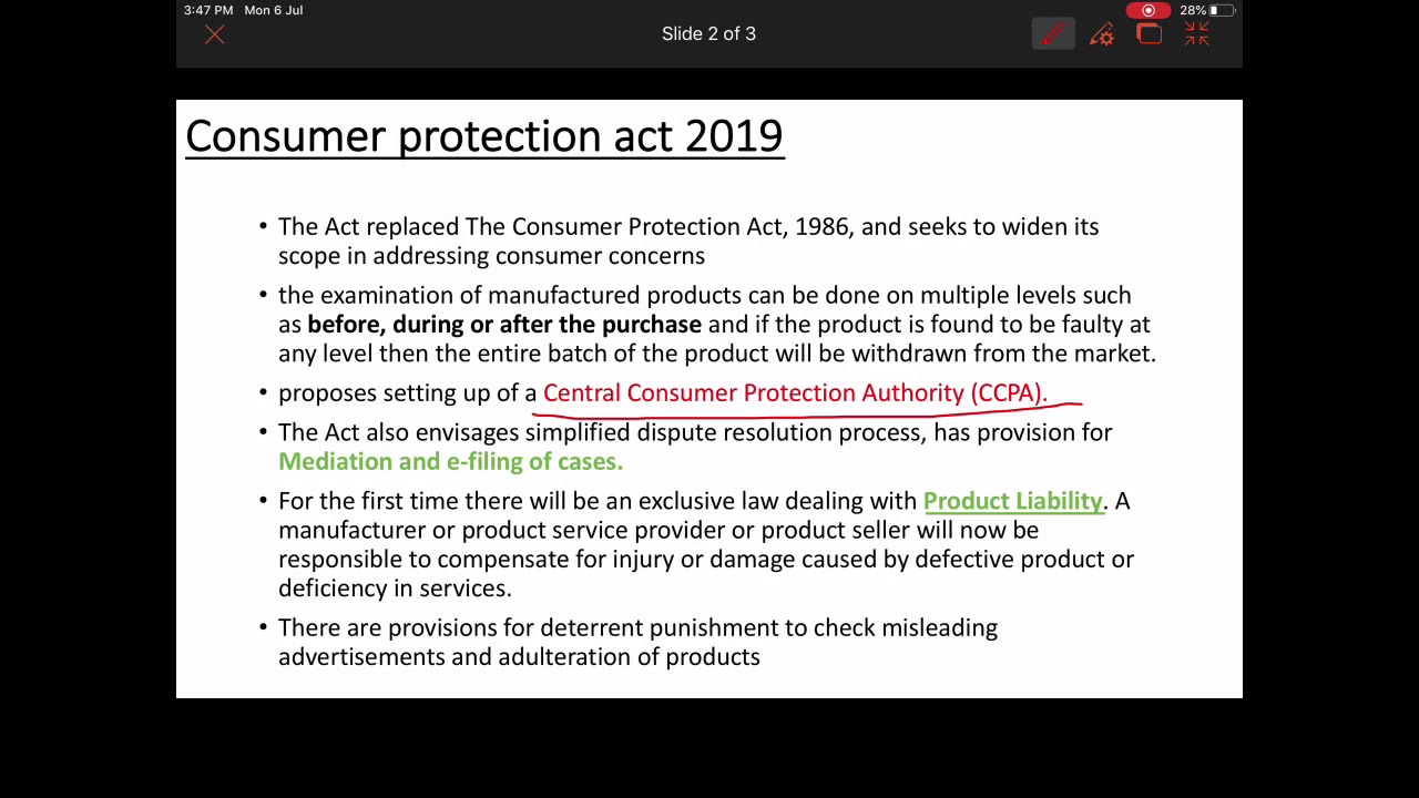 Consumer Protection Act 2019 #upsc #prelims
