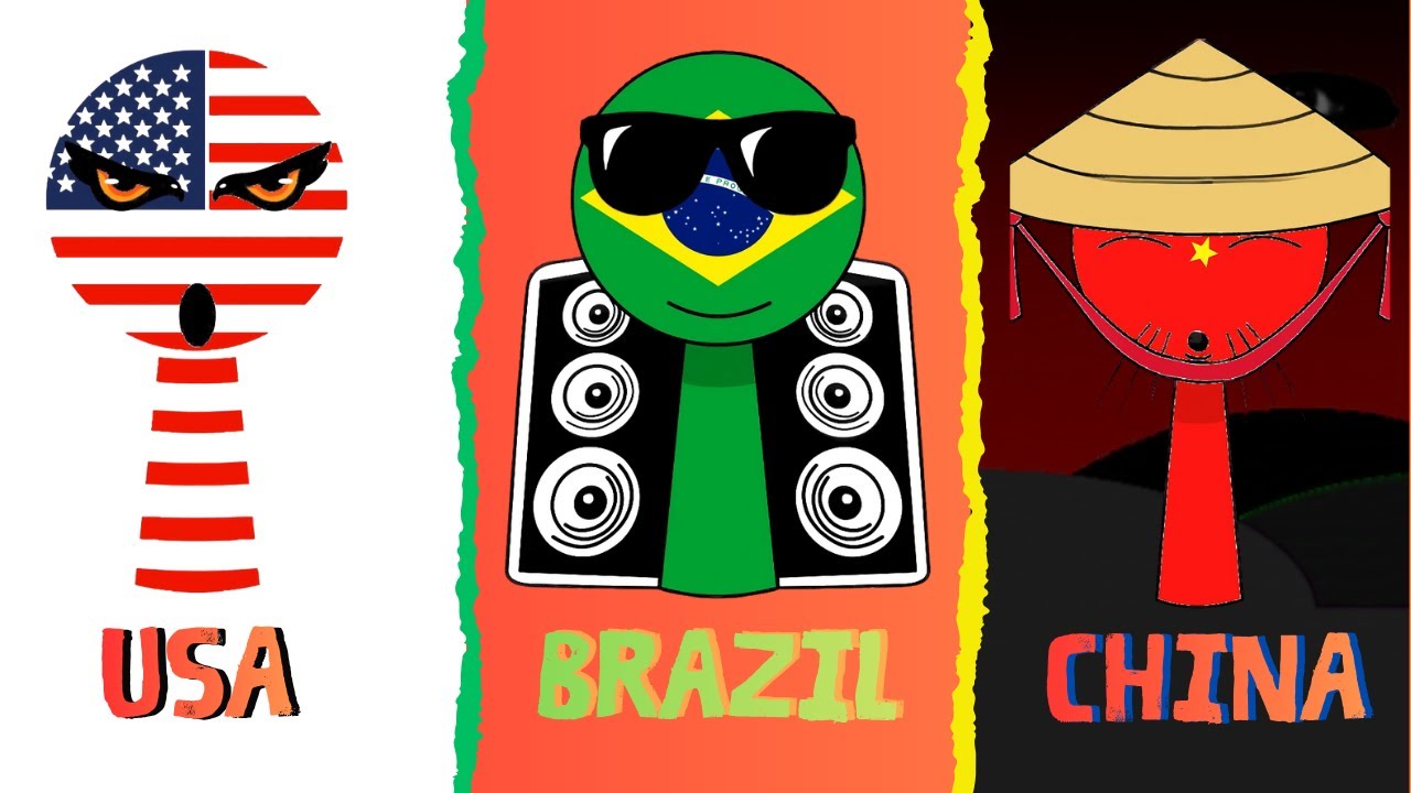 My Sprunki Oc : Usa, Brazilian, China