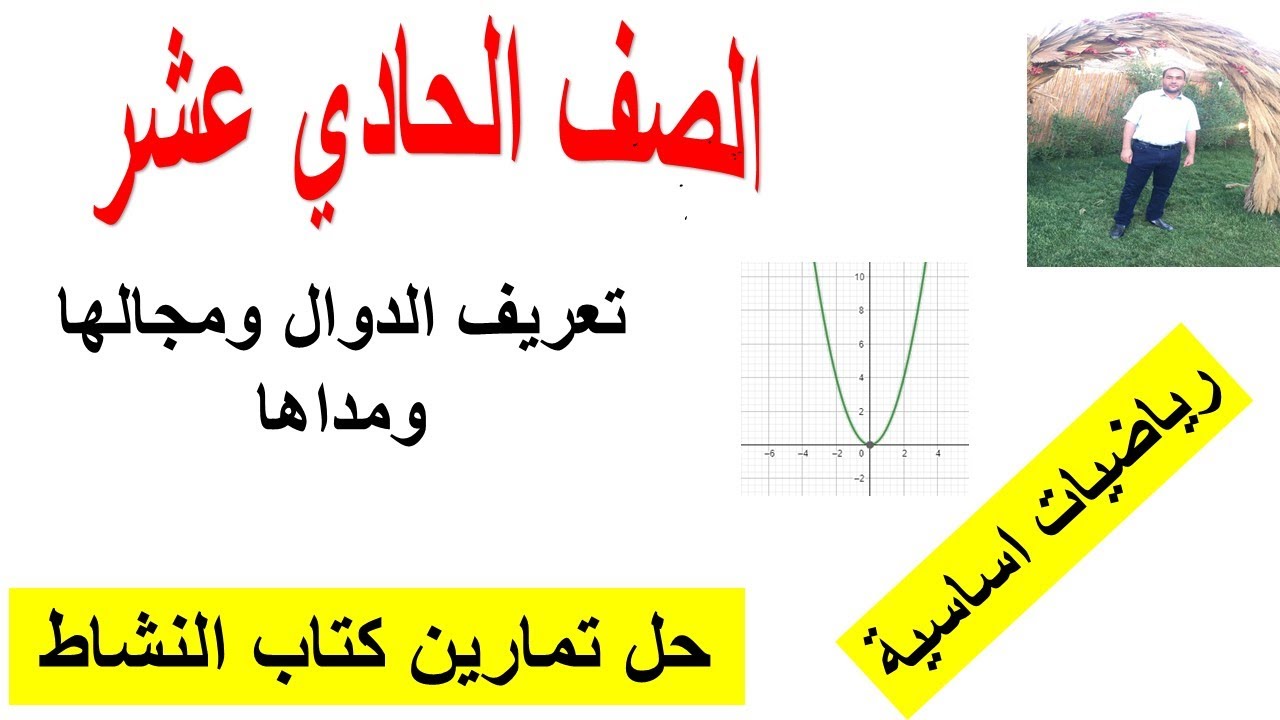 (٢ - ١) تعريف الدوال ومجالها ومداها الصف الحادي عشر رياضيات اساسية مع حل تمارين كتاب النشاط