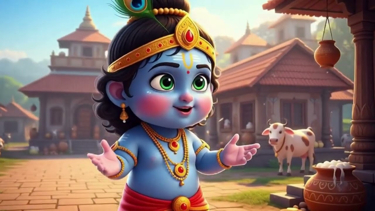कान्हा और ग्वाल बाल खेलते हुए 🙏🏻❤️#trending #thakurji #kahnaji 
