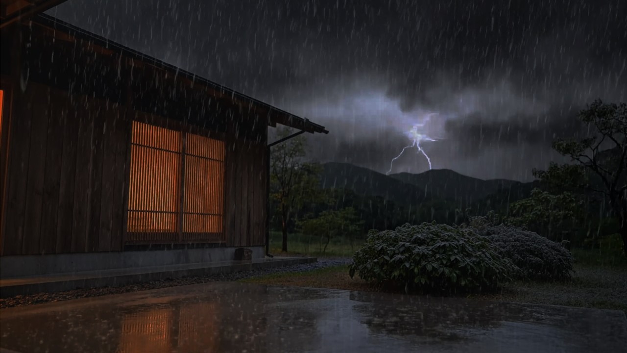 3 Minutes to Fall Asleep: Heavy Rain on a Metal Roof & Deep Thunder for Insomnia