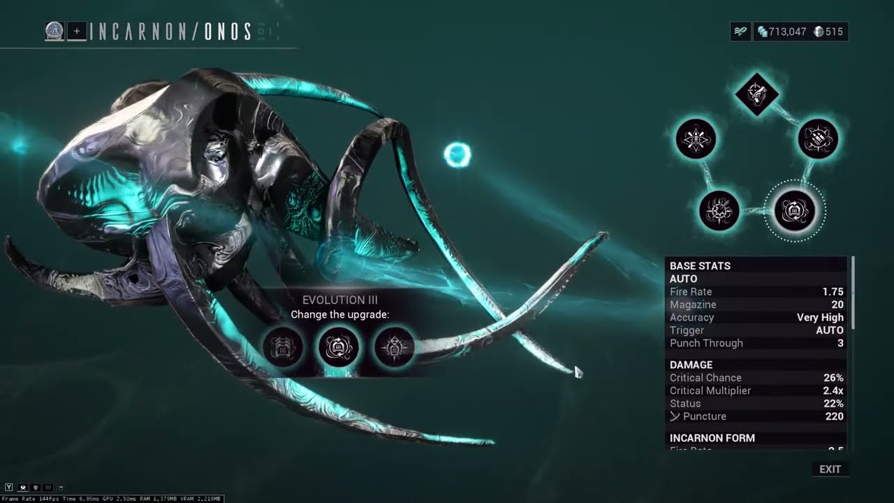 Incarnon Onos *One Shot* Build | Warframe Build Guide