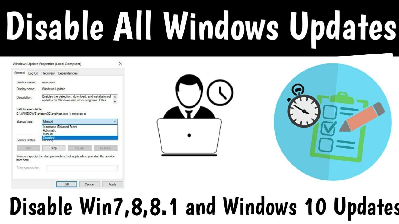 Windows 7,8,8.1 & 10 Automatic Updated Disable In One Click