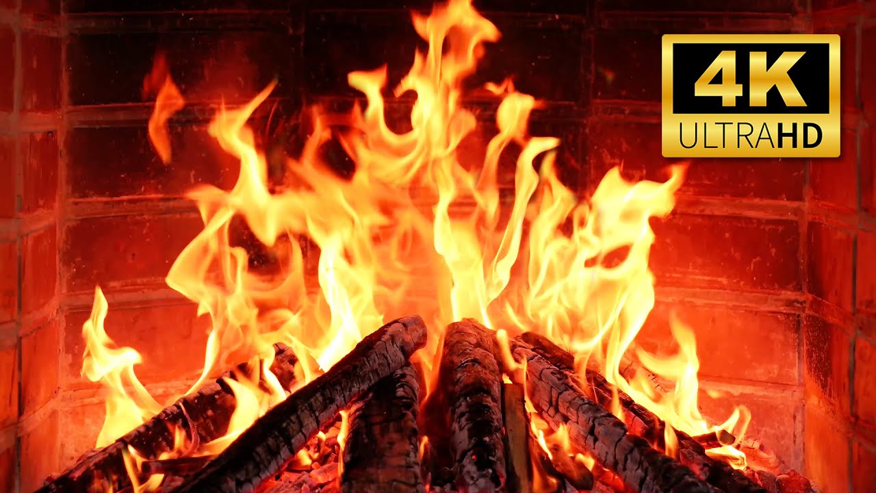 🔥 Cozy Fireplace 4K (12 Hours) — Warm Crackling Fire Sounds for Deep Sleep & Relaxation