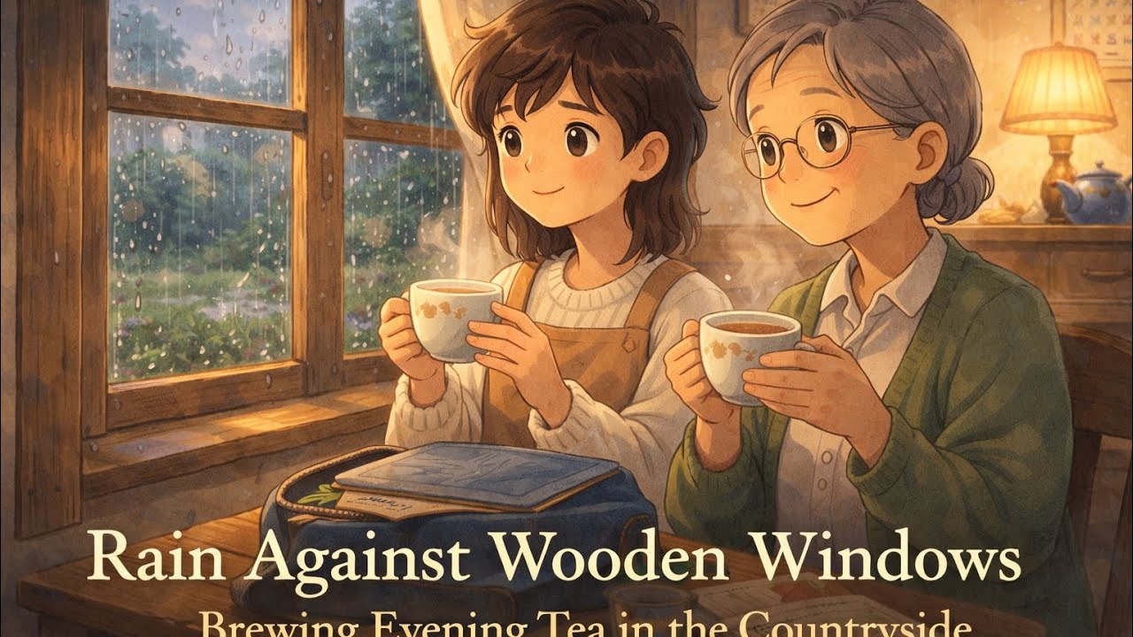 Rain Against the Wooden Windows | Brewing Evening Tea in the Countryside | Tiny Moral World 