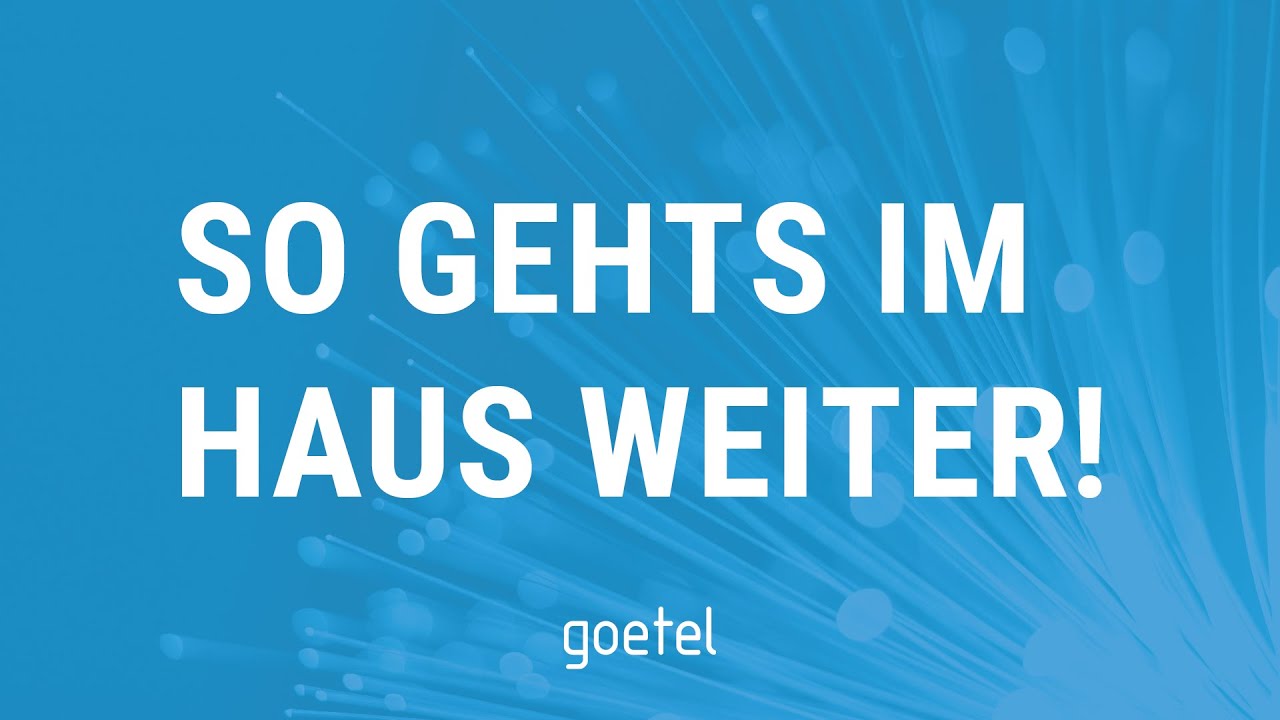 Breitband-Internet über die Glasfaser - So geht’s im Haus weiter