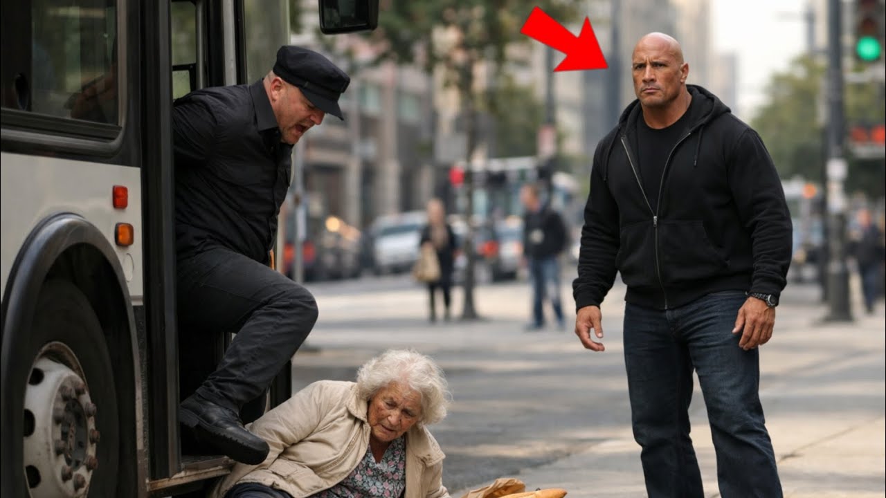 He kicked an Elderly Woman and threw her off the Bus - But he had no idea Dwayne Johnson was Nearby