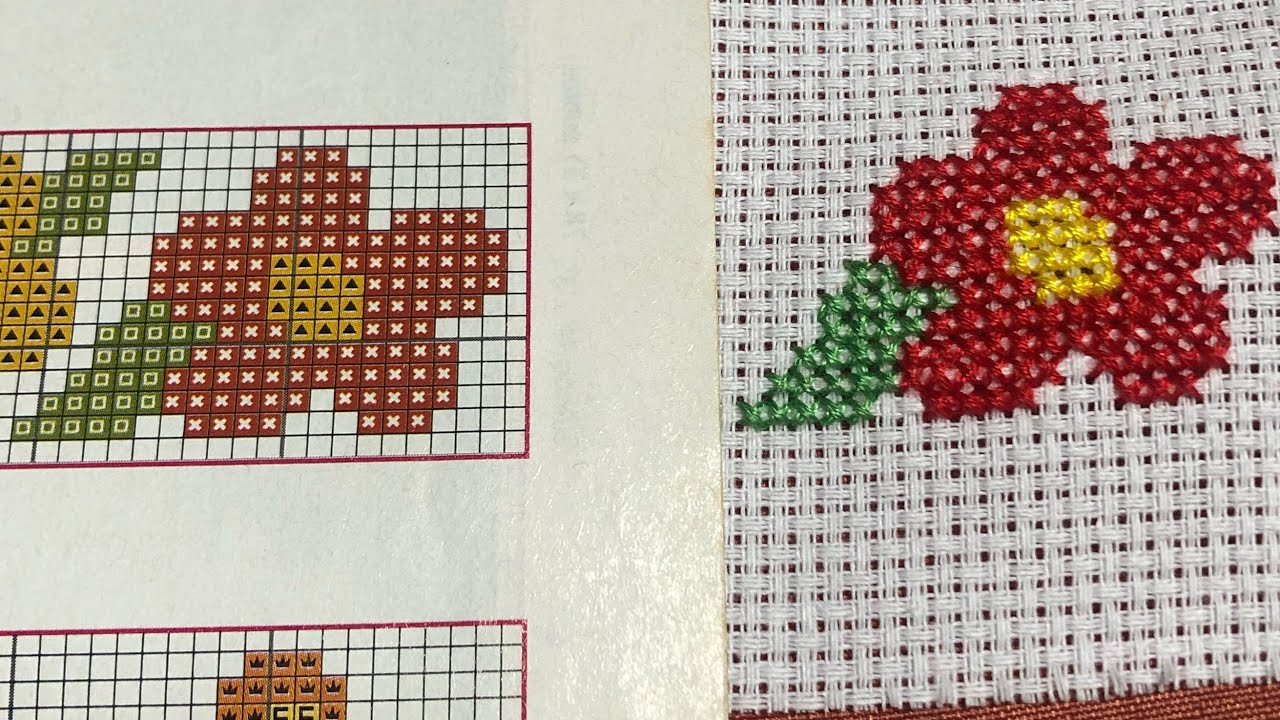 Ponto cruz, avesso perfeito com gráfico, todos os segredos para quem está iniciando.