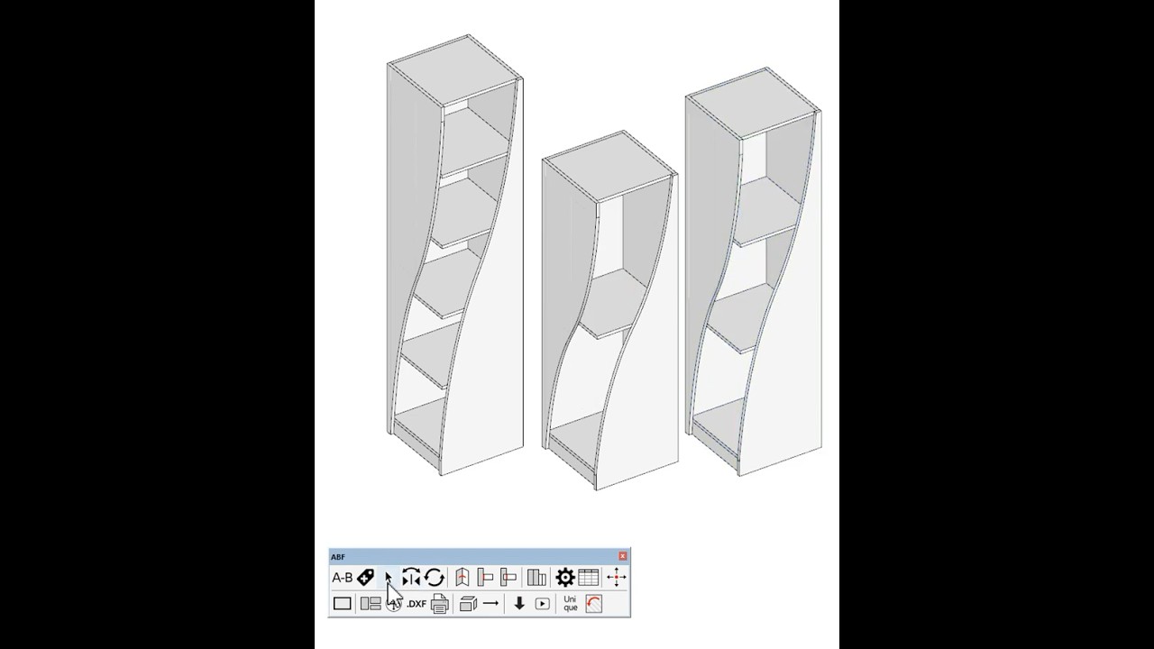 #abf extension for #SketchUp 2018-2024 cabinet with #cnc