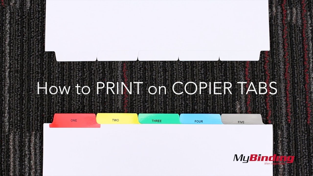 How to Print on Copier Tabs