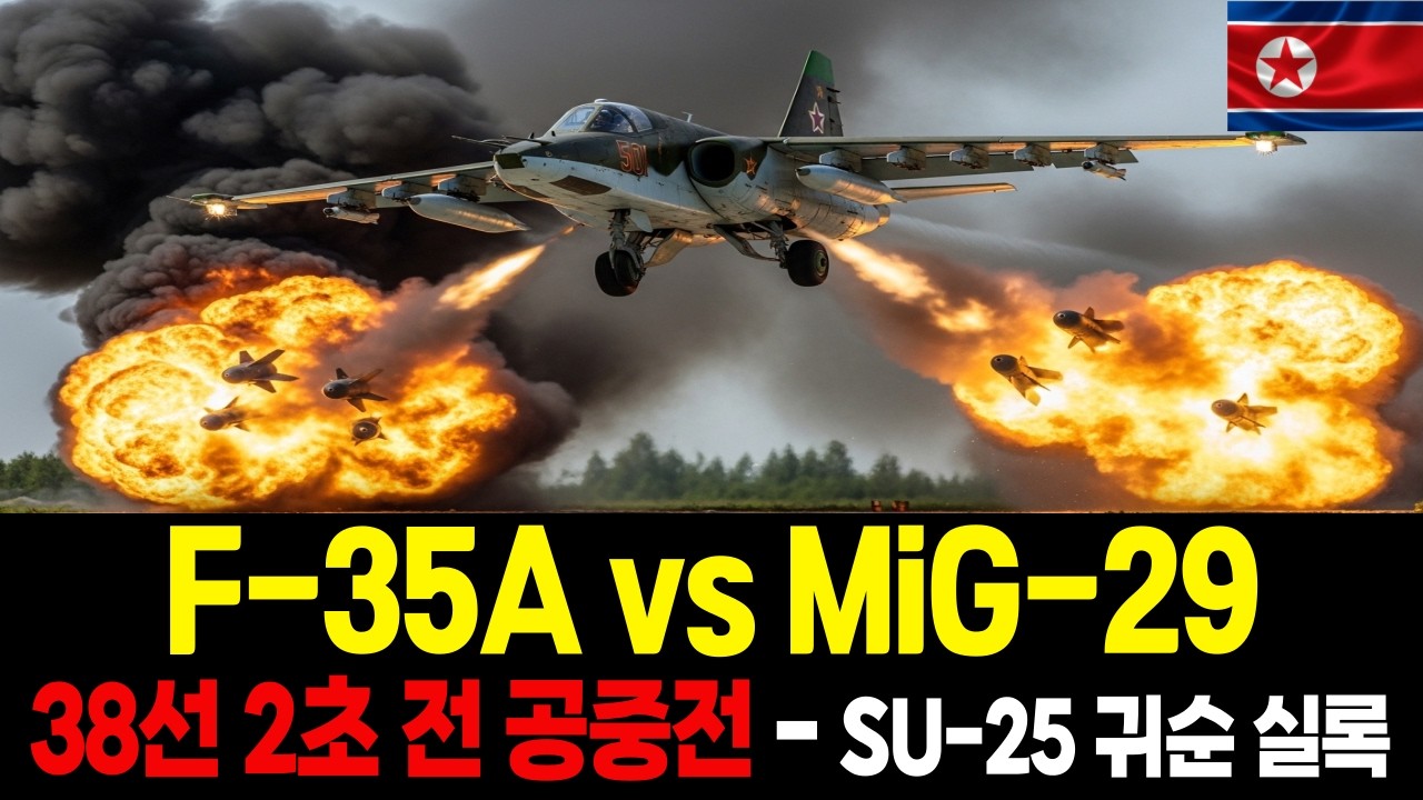 F-35A vs MiG-29  38선 2초 전 공중전 - SU-25 귀순 실록 #탈북전 #탈북감동사연 #탈북 #김정은