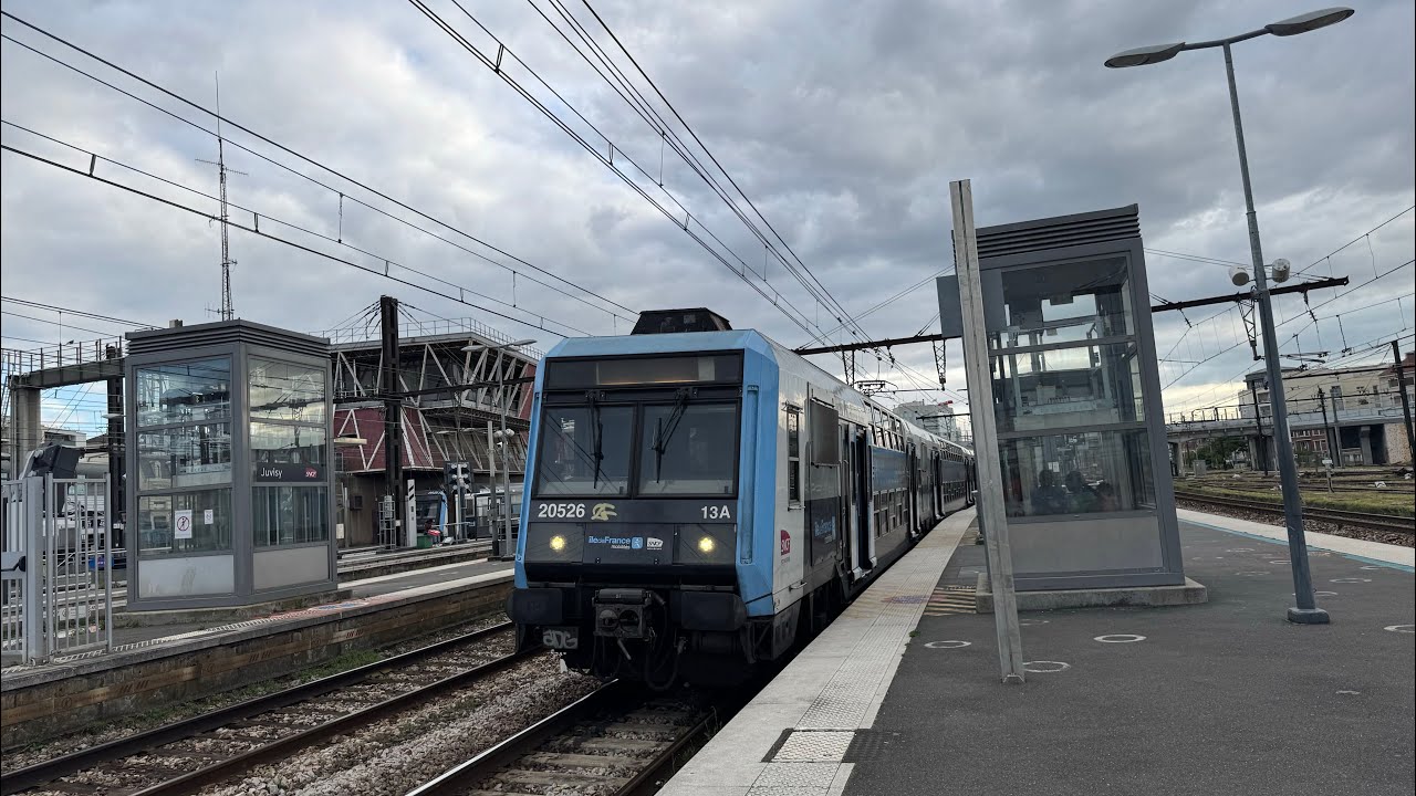 SNCF - Trajet &agrave; bord du Z20500 sur le REE C traction &agrave; fond
