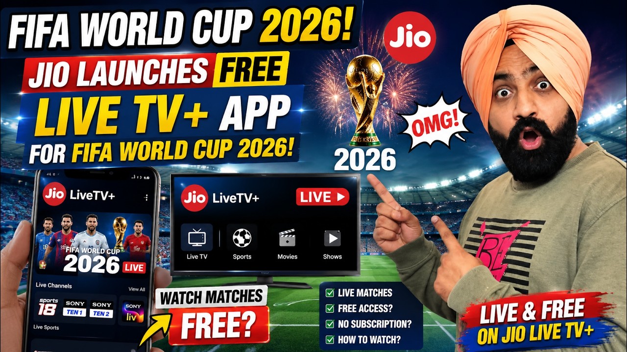 FIFA World Cup 2026! | Jio Launches FREE Live TV+ App for FIFA World Cup 2026!
