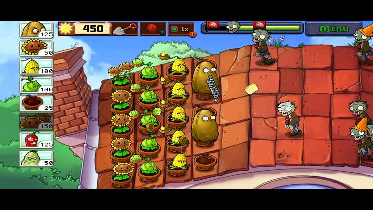 Playing Plants vs Zombies part 2!