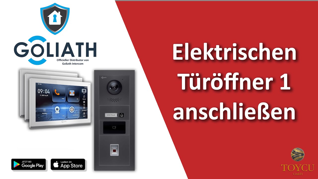 Elektrischen Türöffner 1 anschließen | Goliath Hybrid Video Türsprechanlage