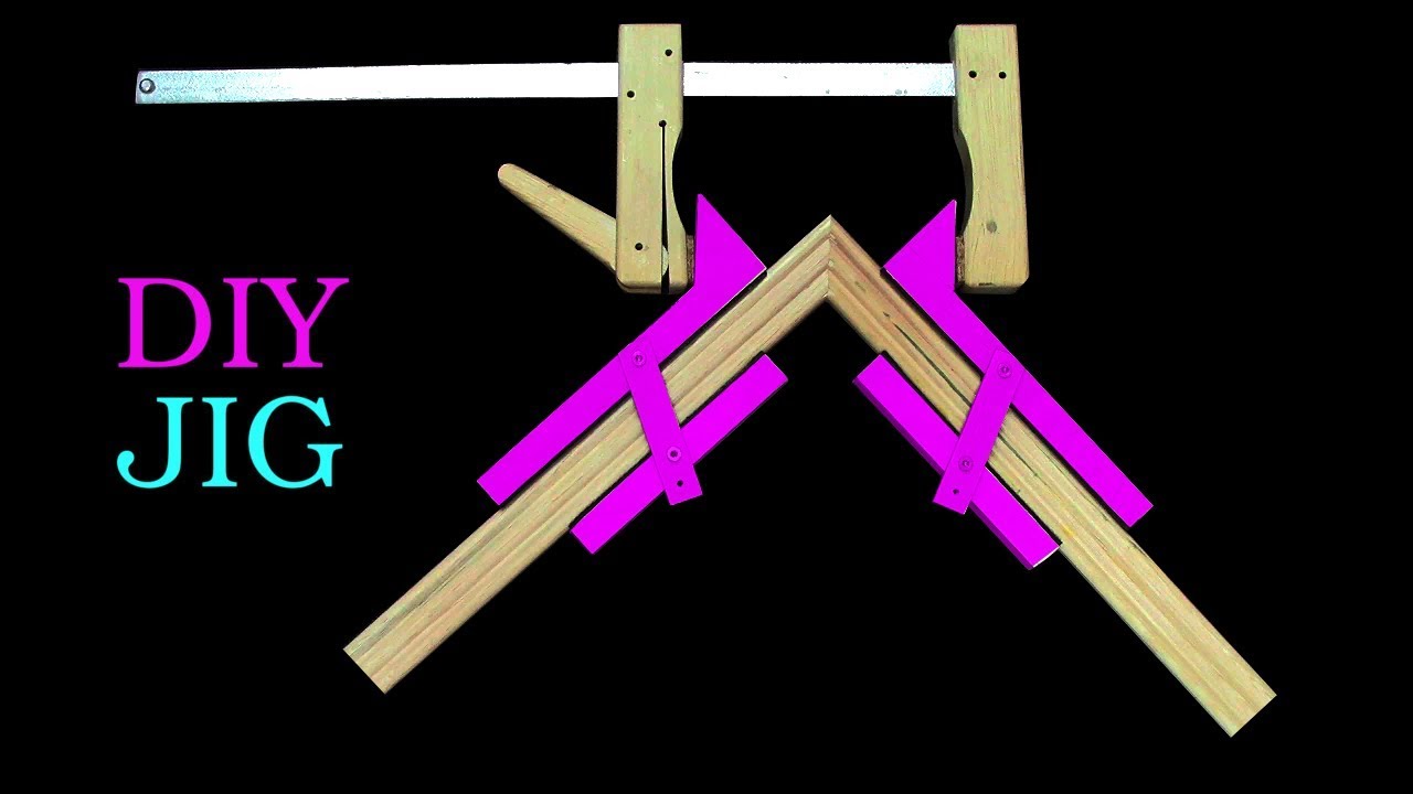 WOW, Awesome Miter Jig, only one clamp per corner! - DIY JIG