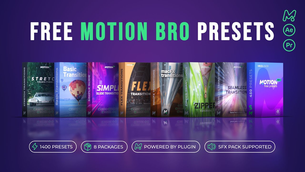 BEZPŁATNE PRESETY MOTION BRO dla After Effects i Premiere Pro