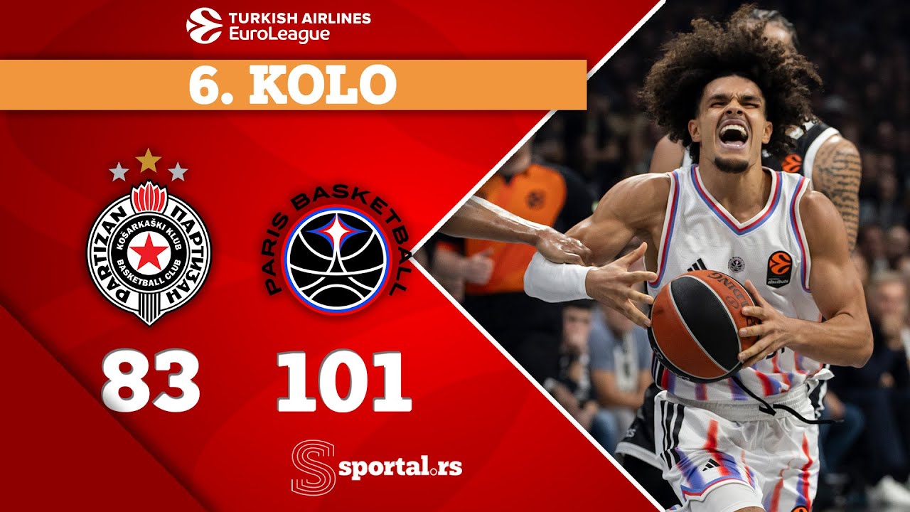 Partizan pao u paklu Arene: Pariz ispalio rafal trojki za treći poraz crno-belih u Evroligi!