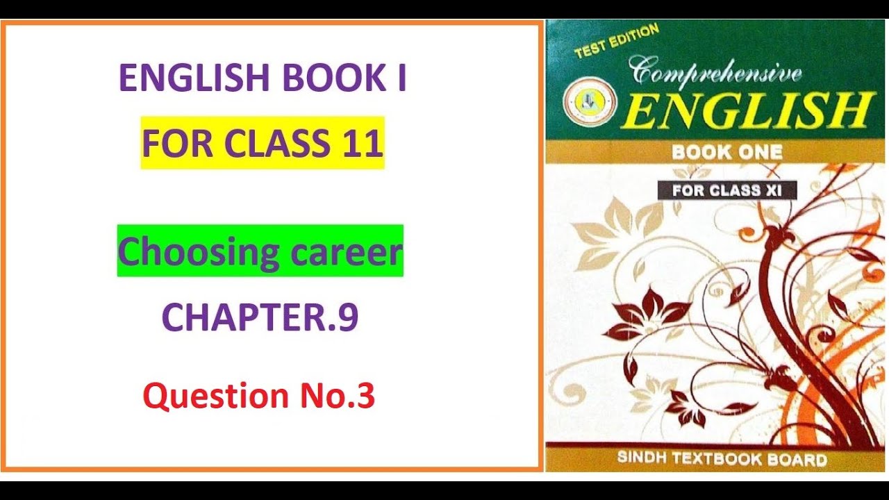 Choosing Career Question 3 | Unit 9 |  11 Class New English Book | Sindh Board