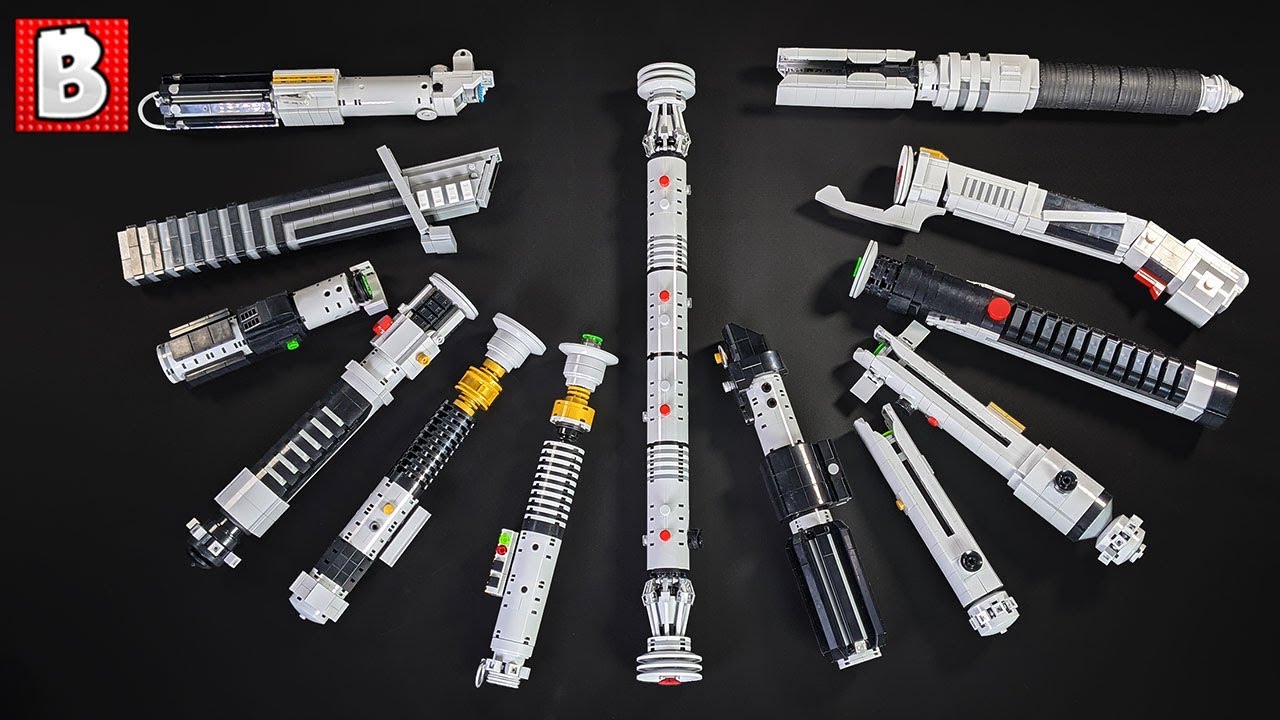Amazing LEGO Lightsaber Collection! Custom Darth Vader, Luke, Anakin, Obi-Wan, and MORE!