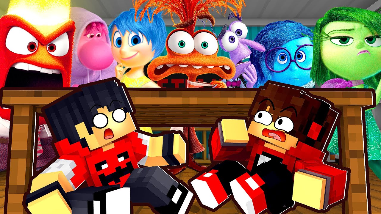 ESCONDE ESCONDE das EMOÇÕES de DIVERTIDAMENTE 2 no Minecraft