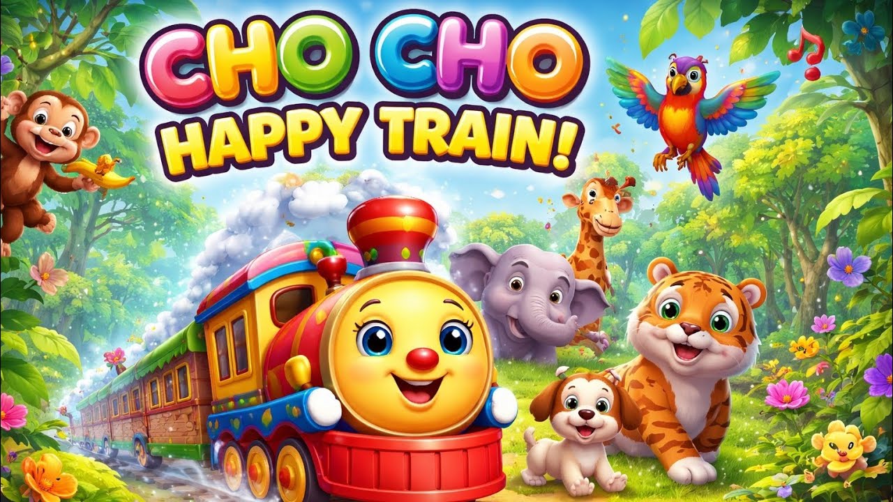 🚂🌿 Cho Cho Happy Train – Jungle Adventure Song for Kids 🌿🚂