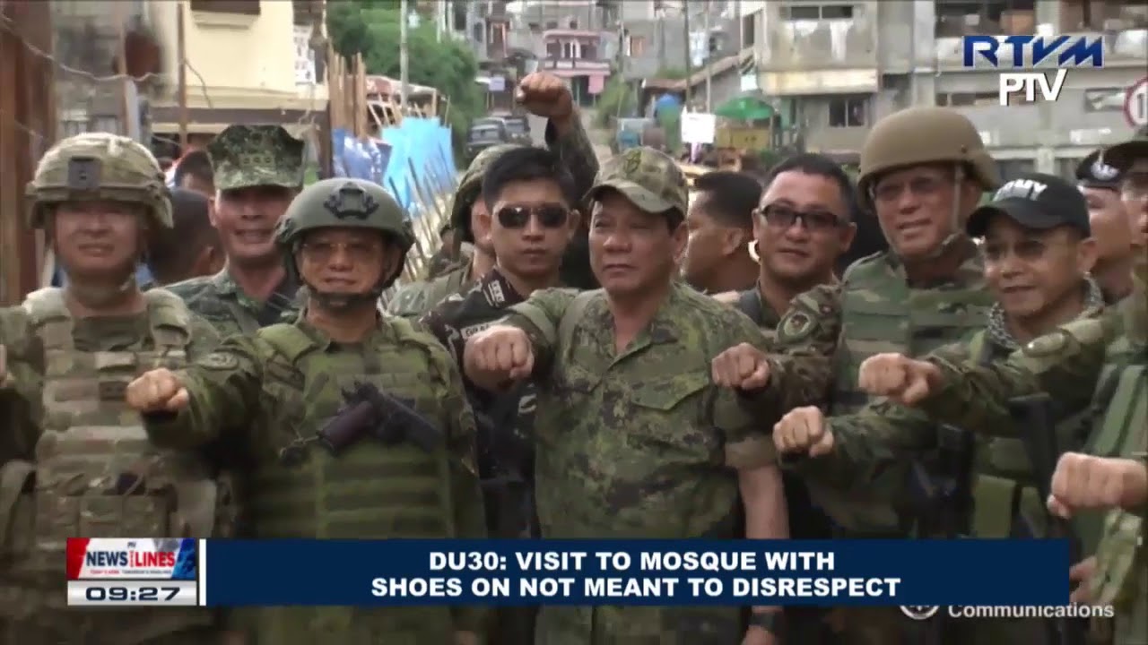 Du30: Visit to Mosque with shoes on not meant to disrespect