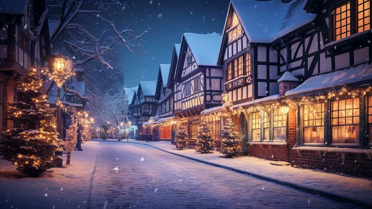 Christmas Ambience Cozy Winter ❄️ Snowfall & Calming Sounds I Peaceful Christmas