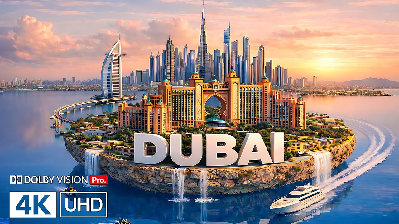Кинематографическая аэрофотосъемка роскошного Дубая в формате 4K 🏙️ Город света и современных чудес