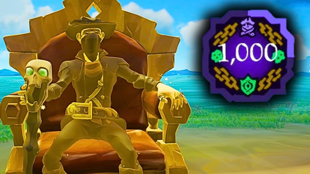Finally getting the gold ghost curse, level 1000 at last | Sea of Thieves