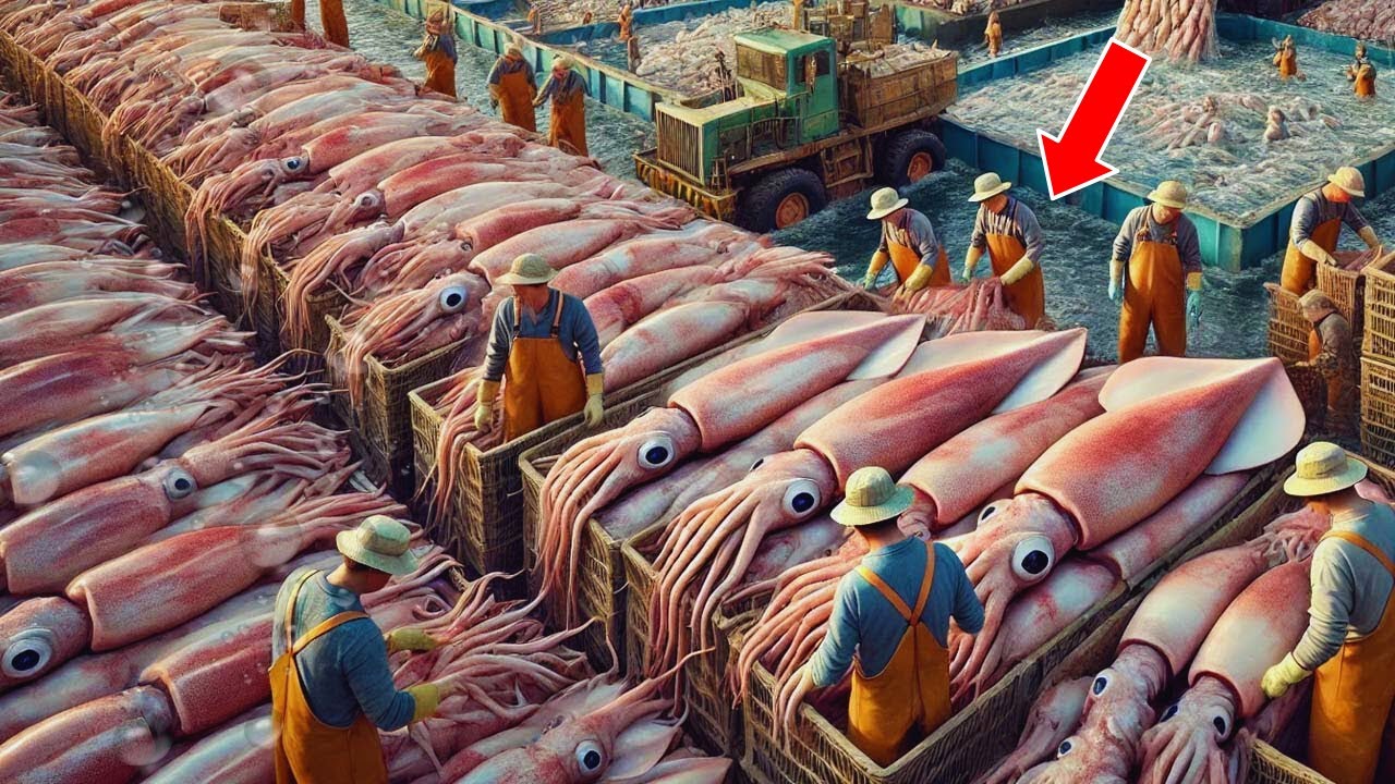 Come i pescatori coreani lavorano milioni di calamari, sgombri e merluzzi carbonari