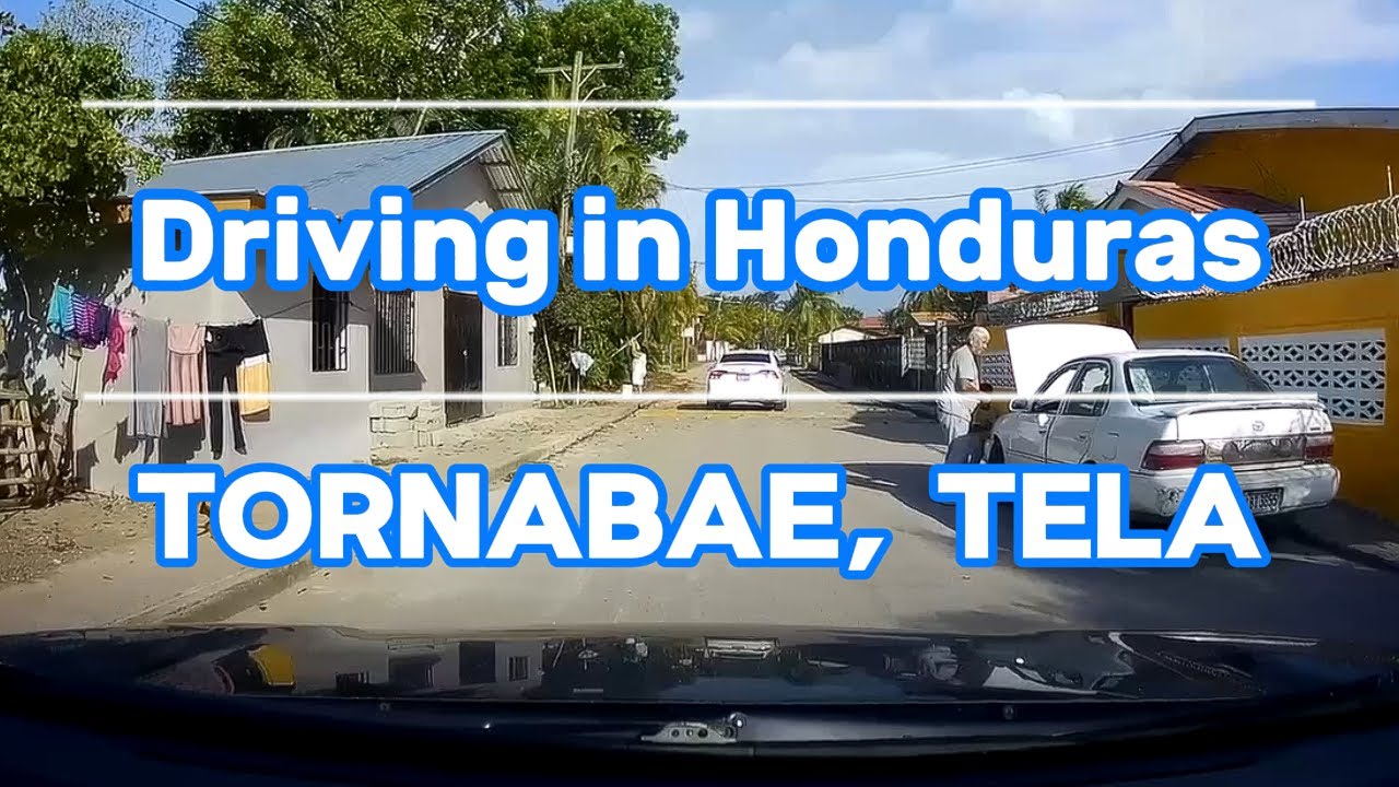 Driving in Honduras #26: Tornabae, Tela, Honduras. Ocean Front Community(1080P Dash Cam)
