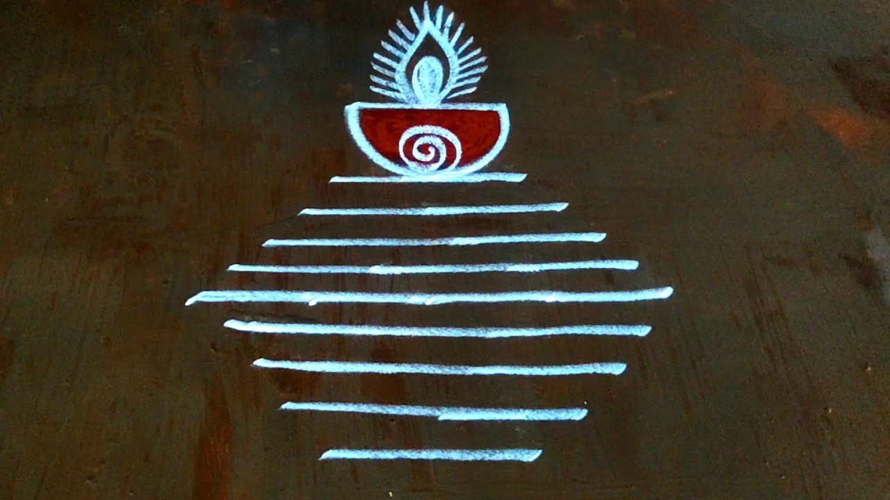 Aadi18 new padi kolam🌹Aadivelli vilakku kolam🌹Simple padi kolam🌹Friday rangoli kolam🌹Pandaga muggulu