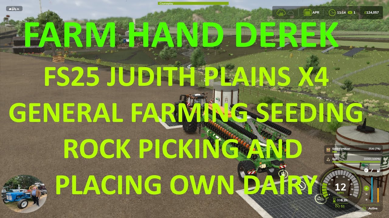 FS25 JUDITH PLAINS MONTANA X4 GENERAL FARMING HARVESTING ROCK PICKING AND PLACING FARM DAIRY PLANT