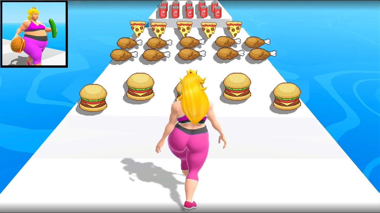 Mario: FAT 2 FIT CHALLENGE With Peach, Sonic, Amy - Mario Bros.