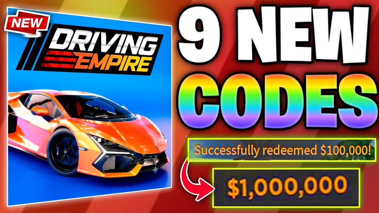 9 СЕКРЕТНЫХ КОДОВ!!💎🔥 КОДЫ ДЛЯ DRIVING EMPIRE В ROBLOX ИЮЛЬ 2026 | КОДЫ DRIVING EMPIRE 2026
