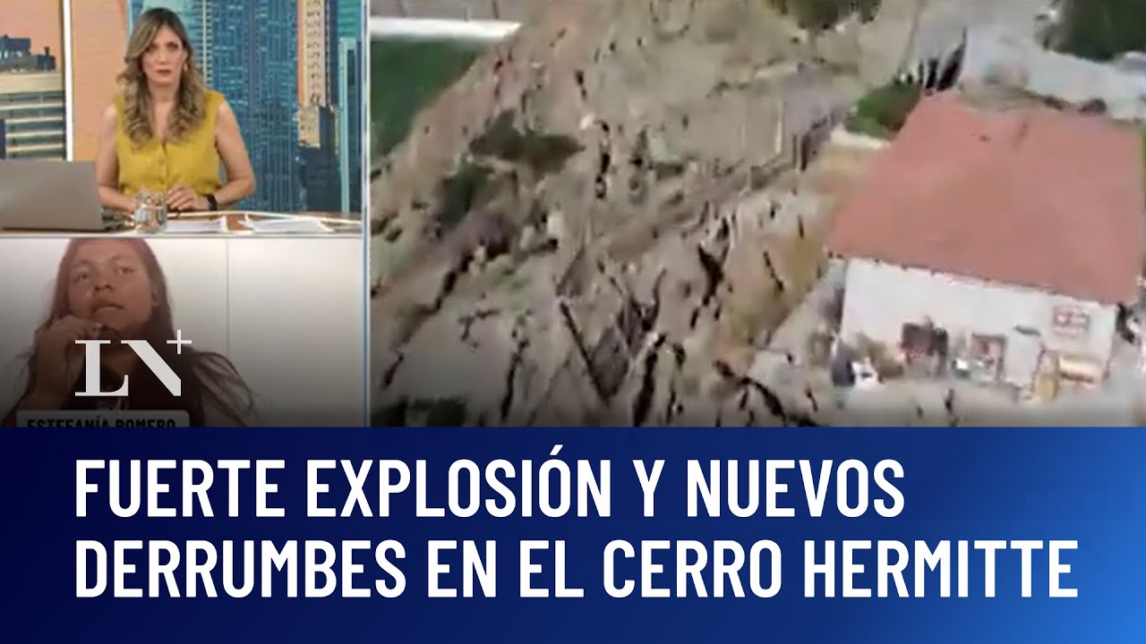 Fuerte explosión y nuevos derrumbes en el Cerro Hermitte