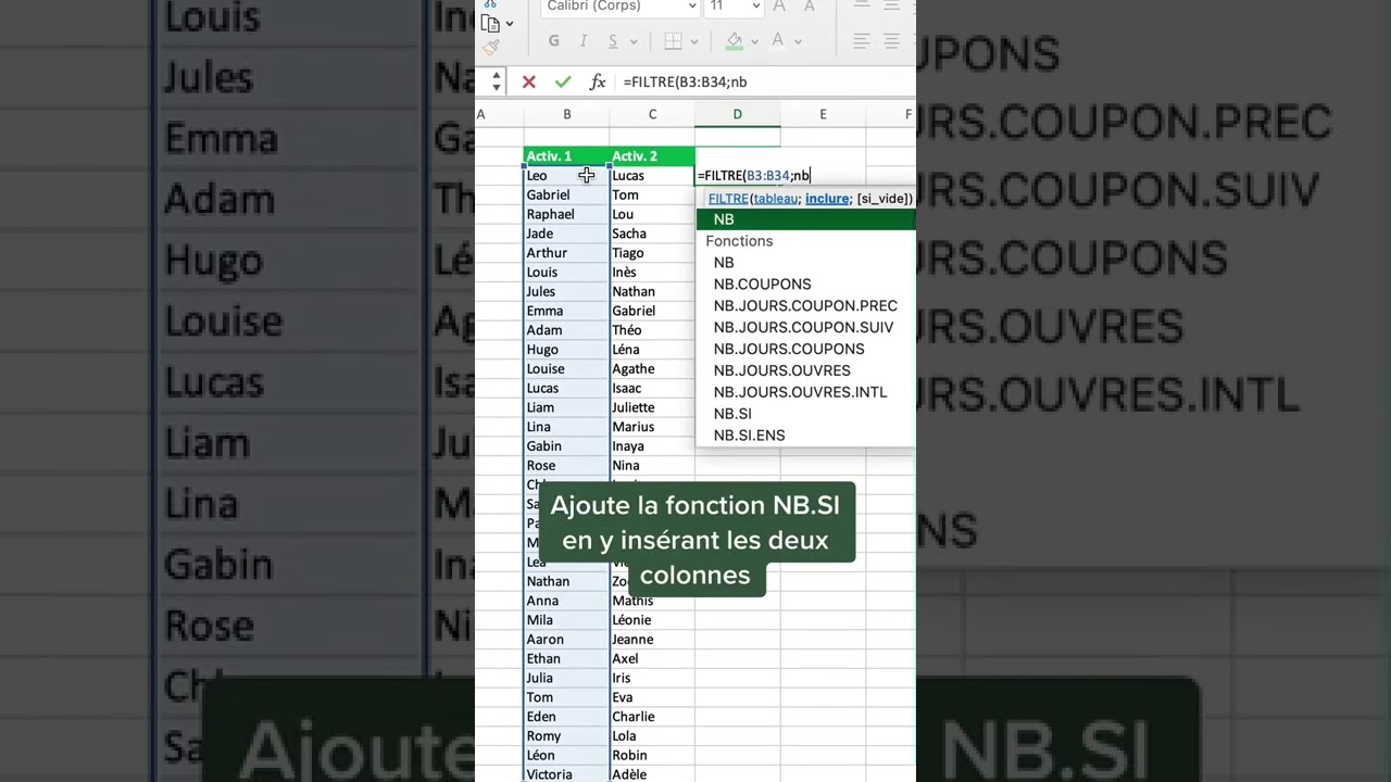 Trouver des doublons sur Excel