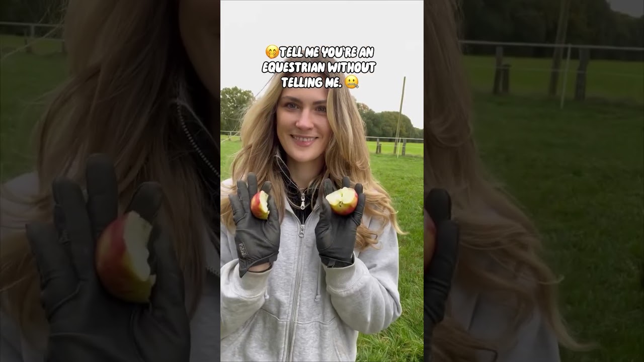 Apfel-Hack f&uuml;r den Stall - Wer von den Reitern kann das auch? 🤭😂