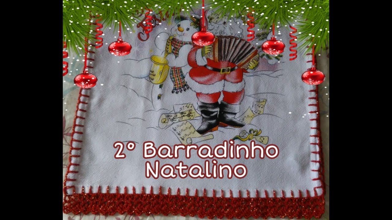 2* Barrado de crochê Natalino