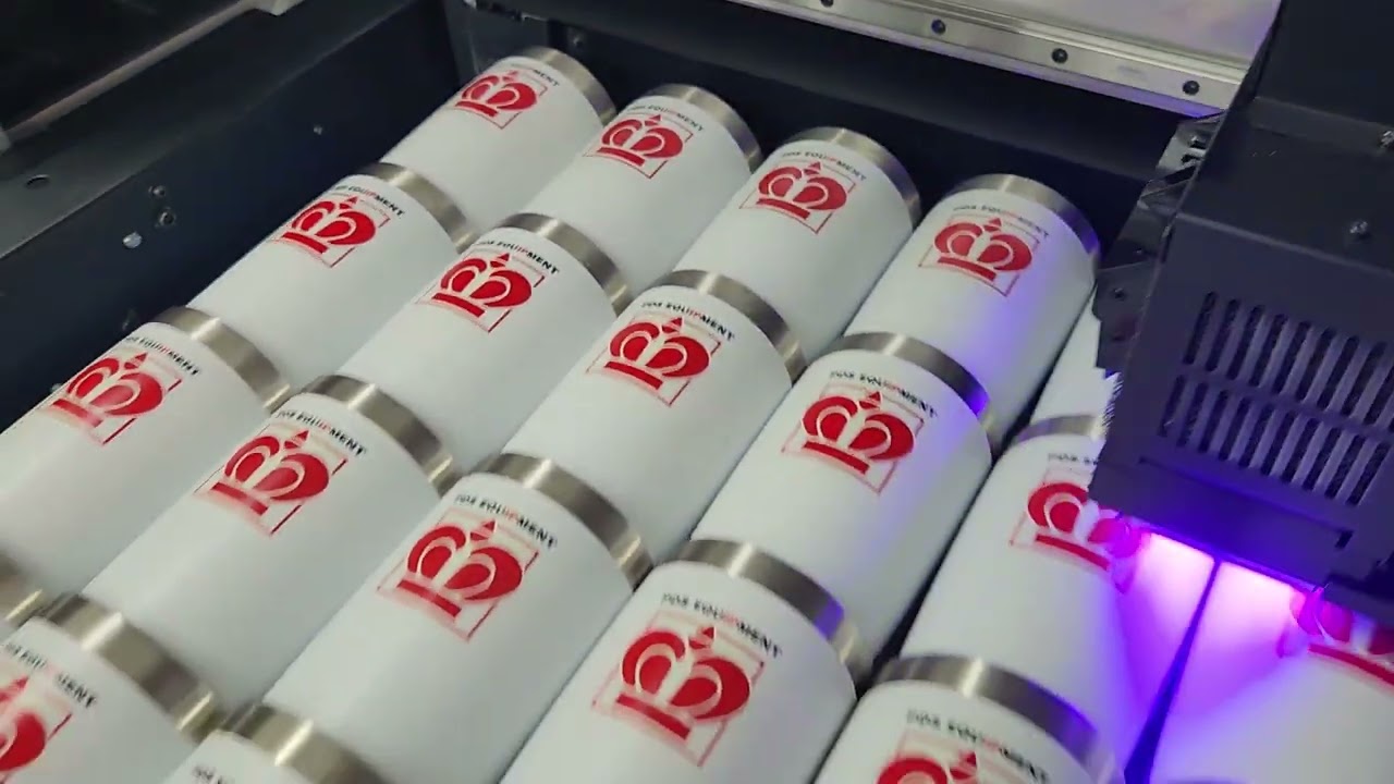 tumbler printer 32 full color tumblers in 9 minutes. MIMAKI UJF 7151P2 SG From PDS  615-812-3001
