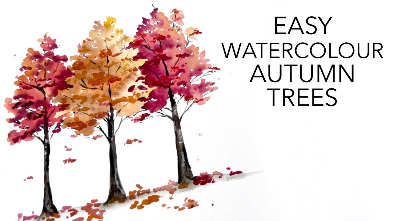 Simple Autumn Watercolour Trees You Will Absolutely LOVE Painting!