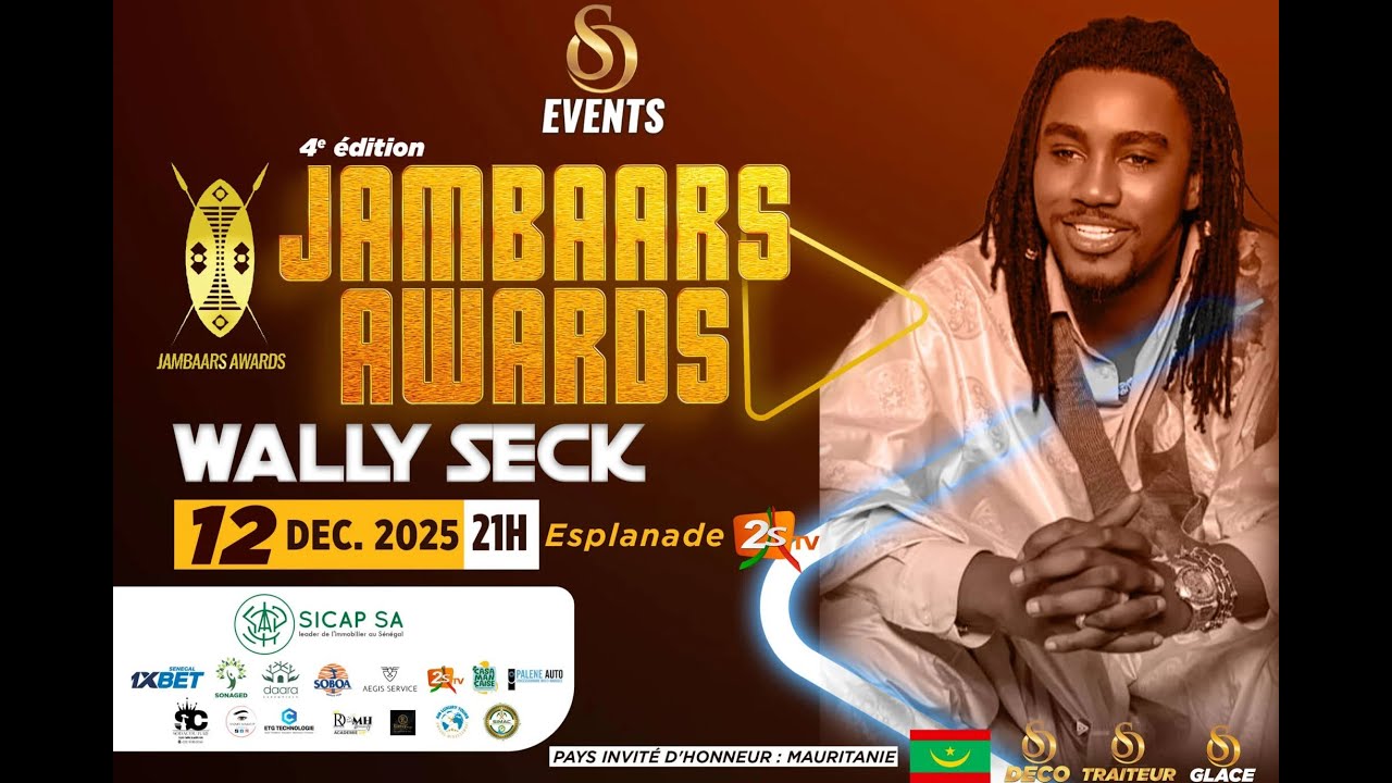 |Direct| Diner De Gala Jambaars Awards 2025 + Live Wally Ballago Seck Avec So Events