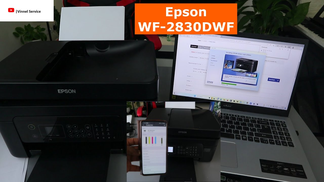 Epson Workforce Printer: How to Set Up to WIFI, Scan, Print, Replace Ink, and  Align Print Head?