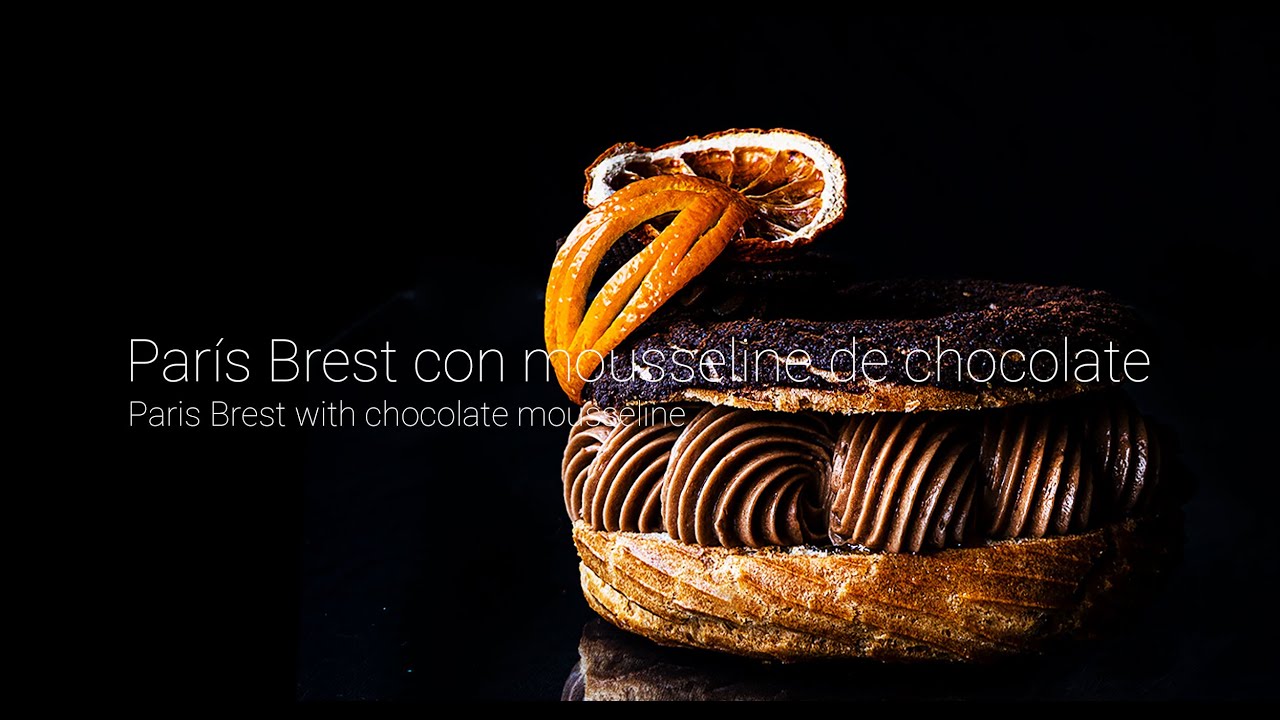 París Brest con mousseline de chocolate y naranja - Paris Brest with chocolate mousseline and orange