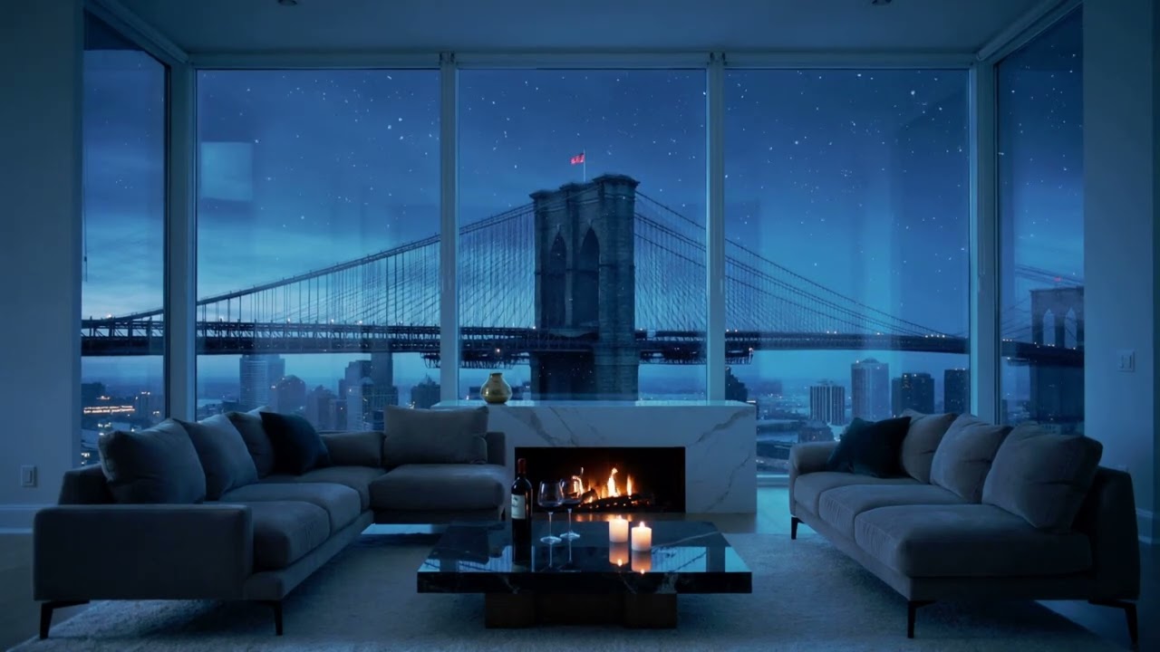 Luxury Apartment in NYC and soft Jazz
