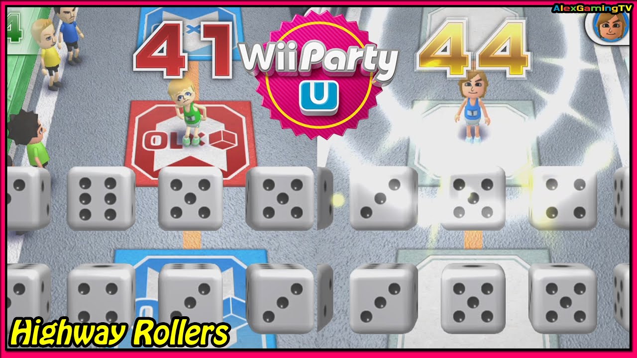 Wii Party U Highway Rollers gameplay (Yukchan vs Mizuho vs Pavel vs Marit) Expert com | AlexgamingTV